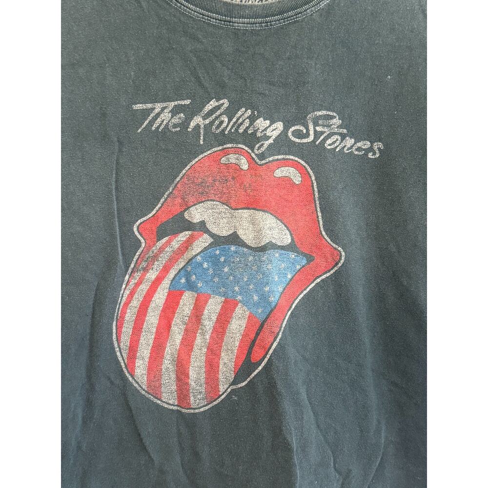 The Rolling Stones T-Shirt Mens American Flag Logo Band 100% Cotton Grunge L - Picture 2 of 4
